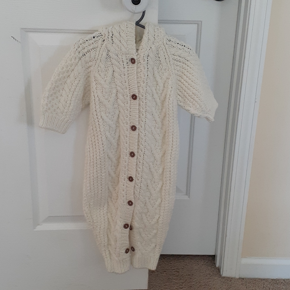Hand Knit One Piece/Snow suit 12 Months